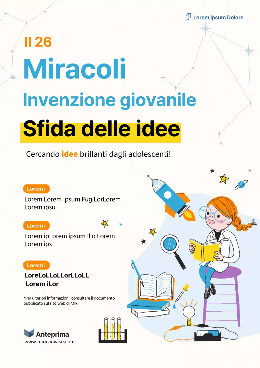 Webposter d'invenzione illustrato