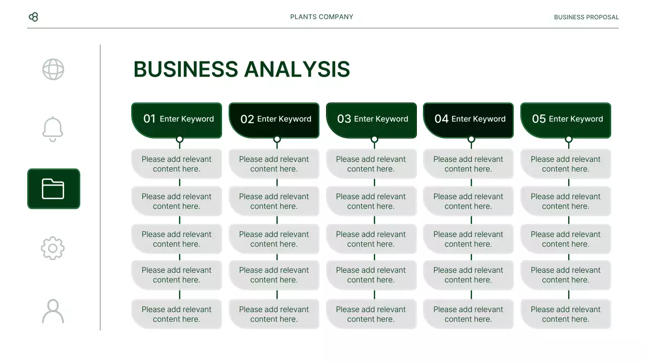 Business business proposal in white and green natural leaf concept
