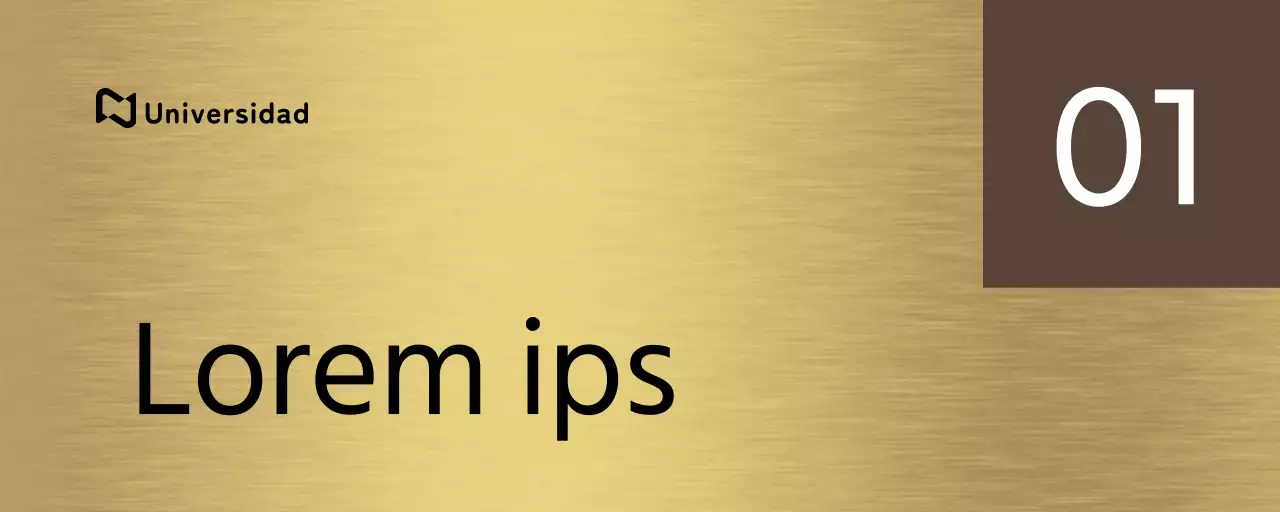 Un sencillo rótulo de marcador de posición con nombres de departamentos corporativos en marrón y negro y formas cuadradas.