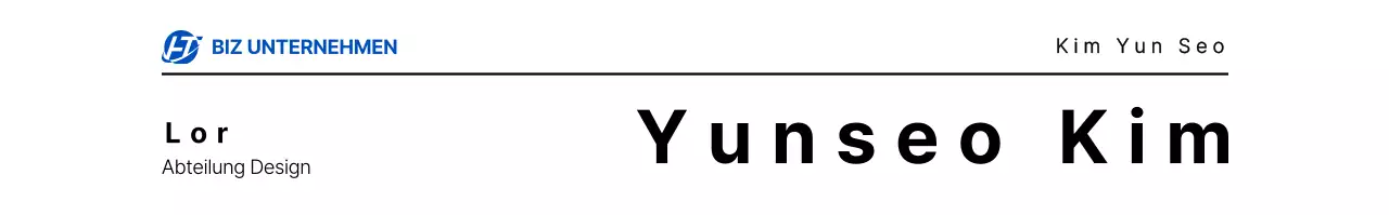 Einfaches Konzept Berufsbezeichnung mit marineblauem und schwarzem Logo