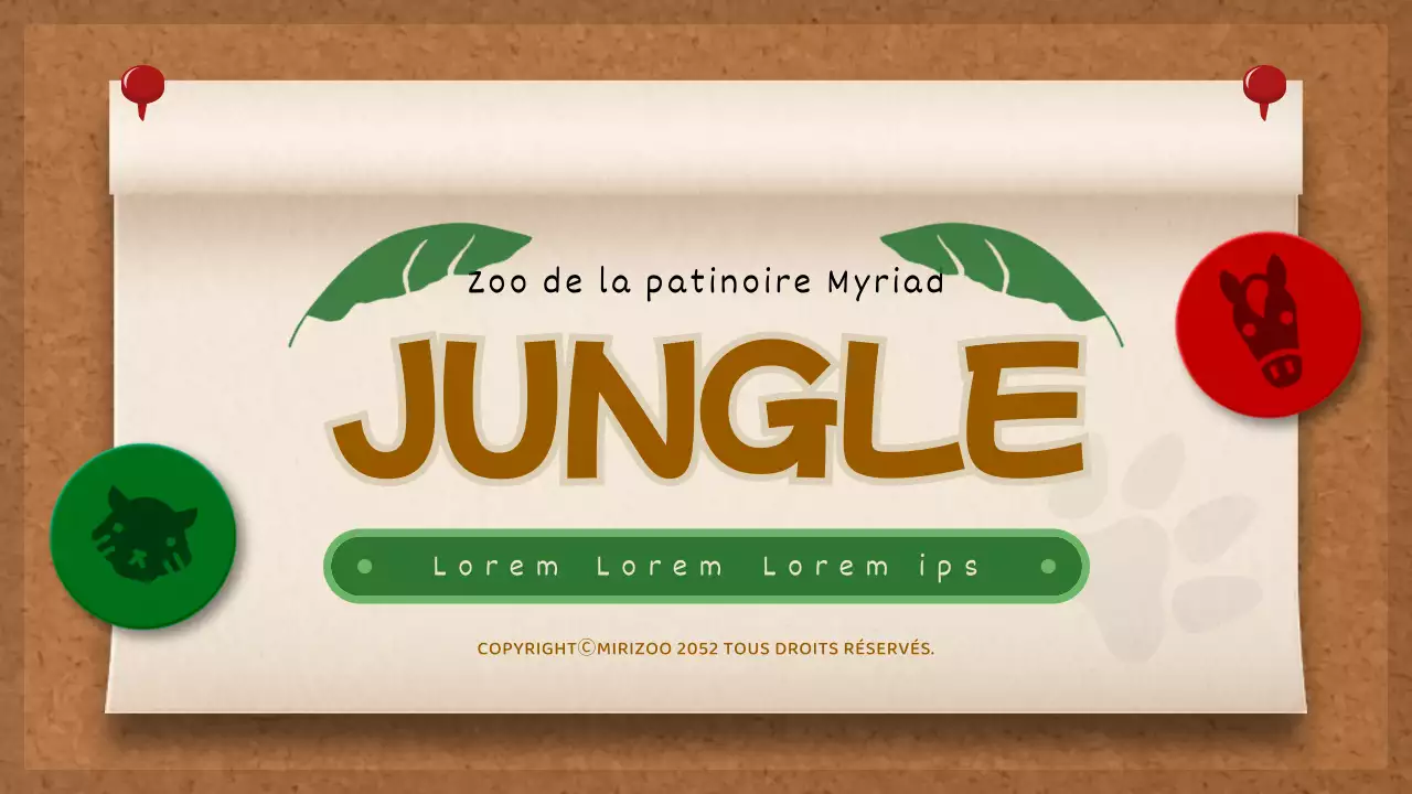 Tableau mémo marron et vert Concept Jungle Story