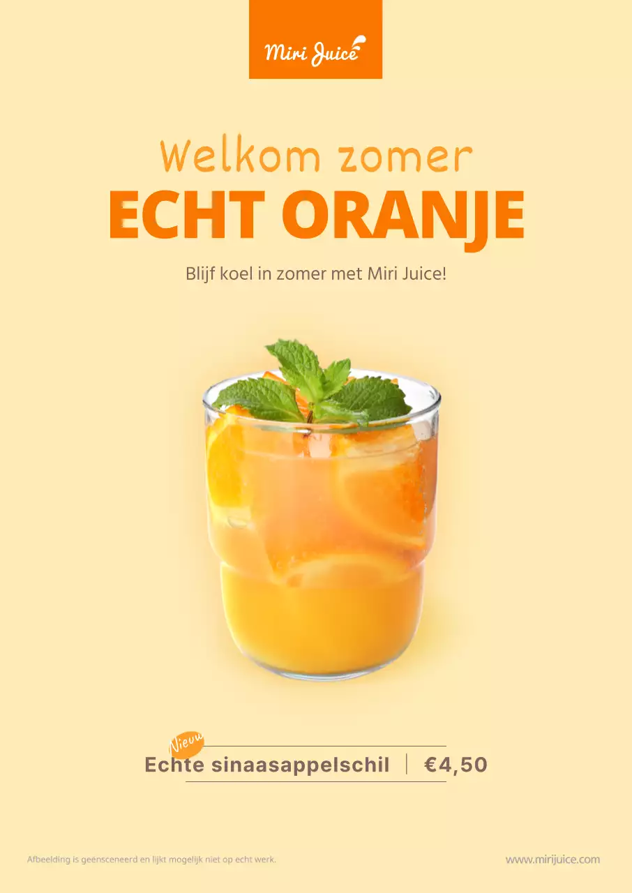 Zomer Oranjegeel Poster