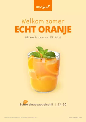 Zomer Oranjegeel Poster