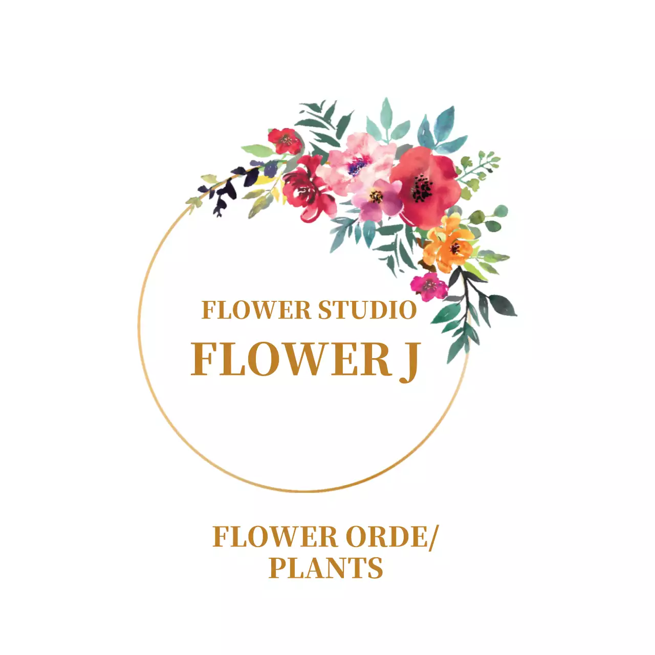 白いイラストのすっきりとした植物園ラベル