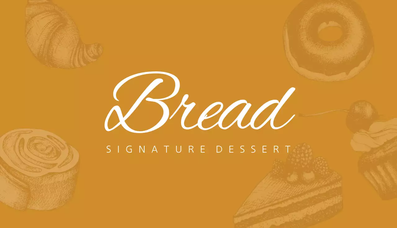 ベージュ シンプル パン 名刺