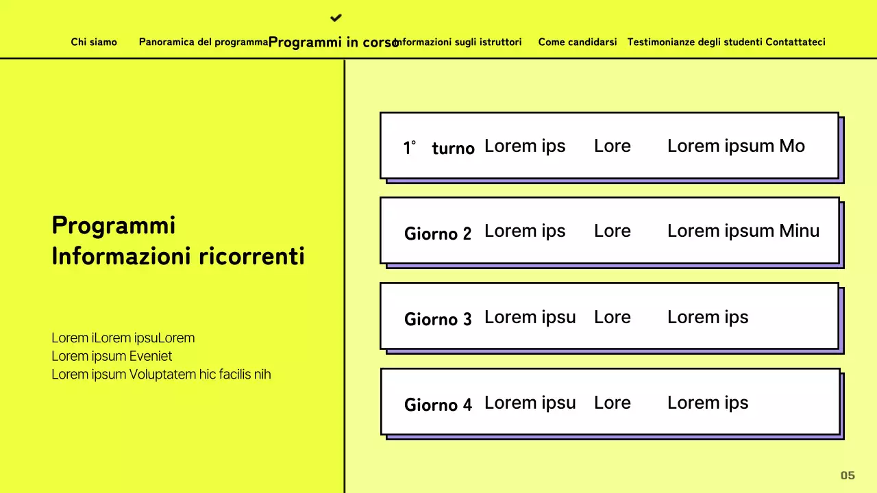 Promuovere l'accademia cinematografica con un concetto artistico su sfondo giallo