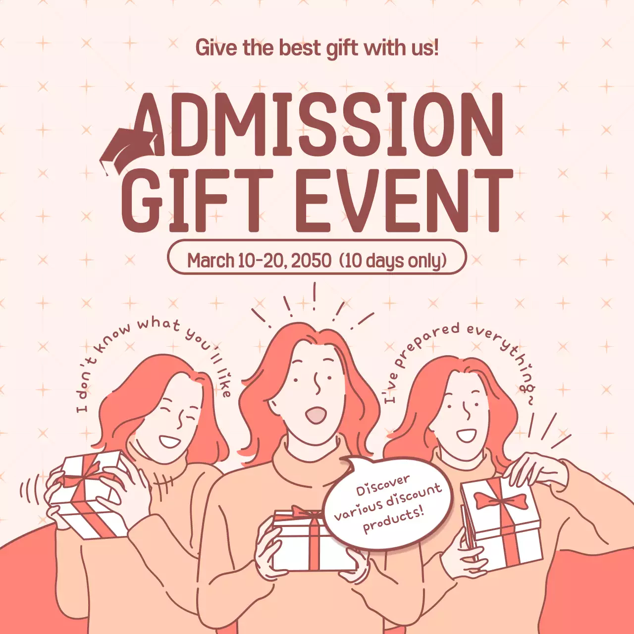 Beige Trendy Gift Promotion Social Media Post