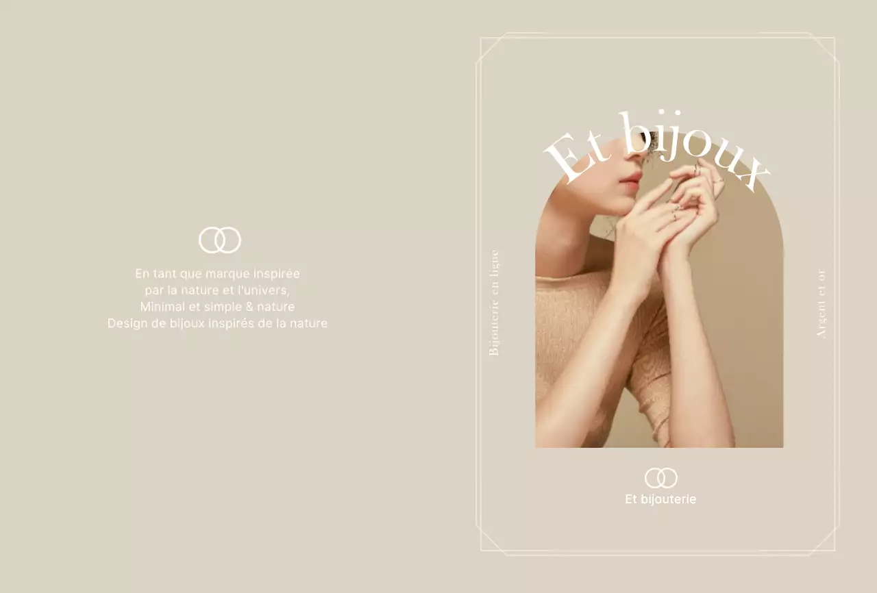 Beige Luxurious Jewellery Shop Exchange Postcard