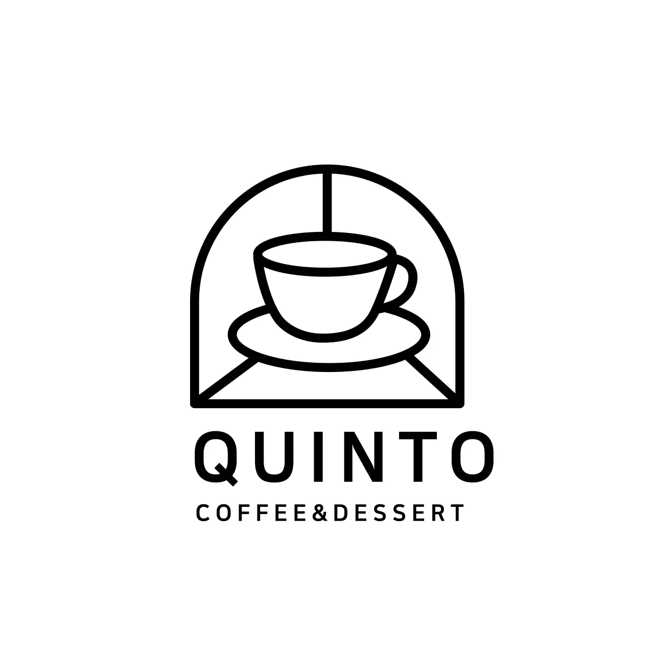 White simple cafe logo sign for cafe