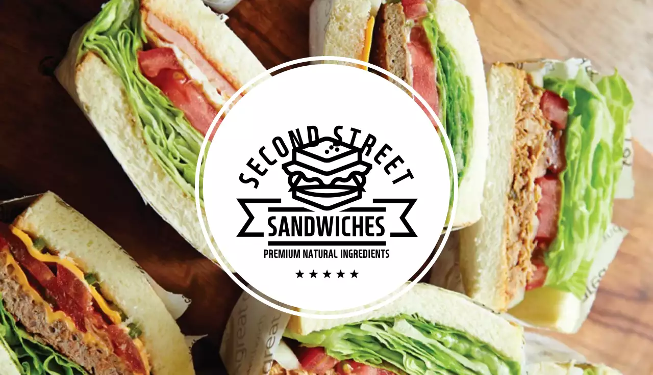 黒 モダン サンドイッチ 名刺