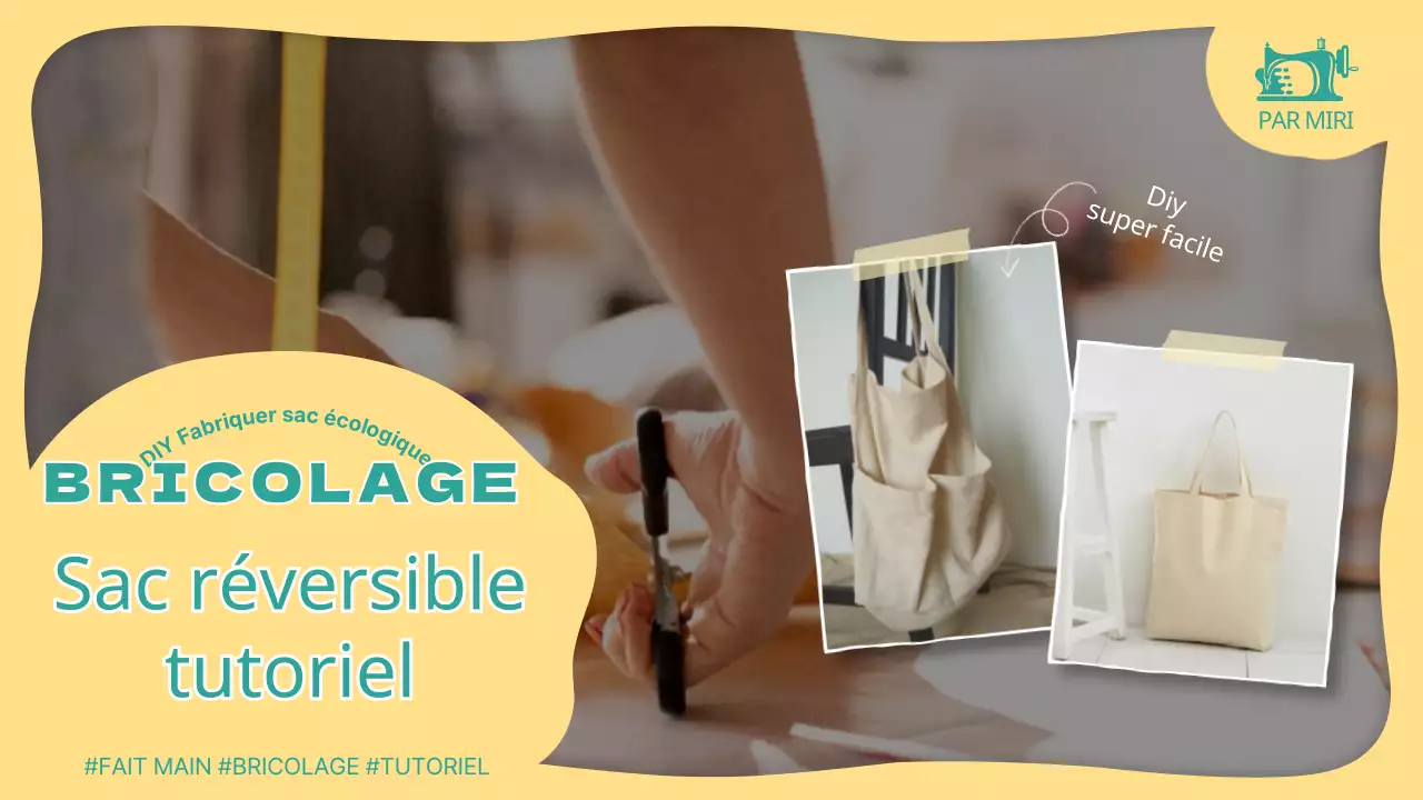 Créer un sac écologique avec une bordure jaune