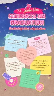 Pink Trendy Graduation Card Instagram Post