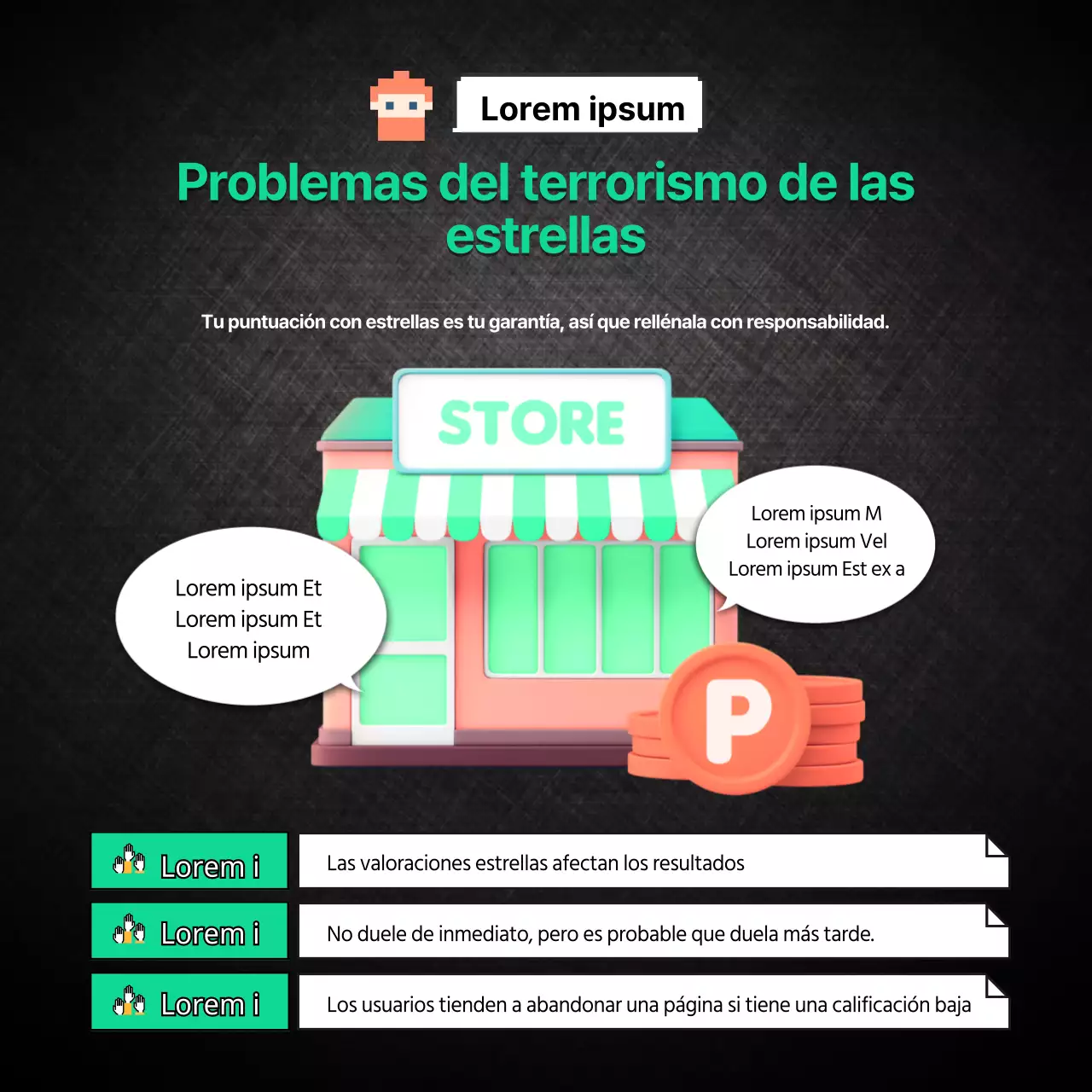 Tarjeta estrellada turquesa y negranoticias