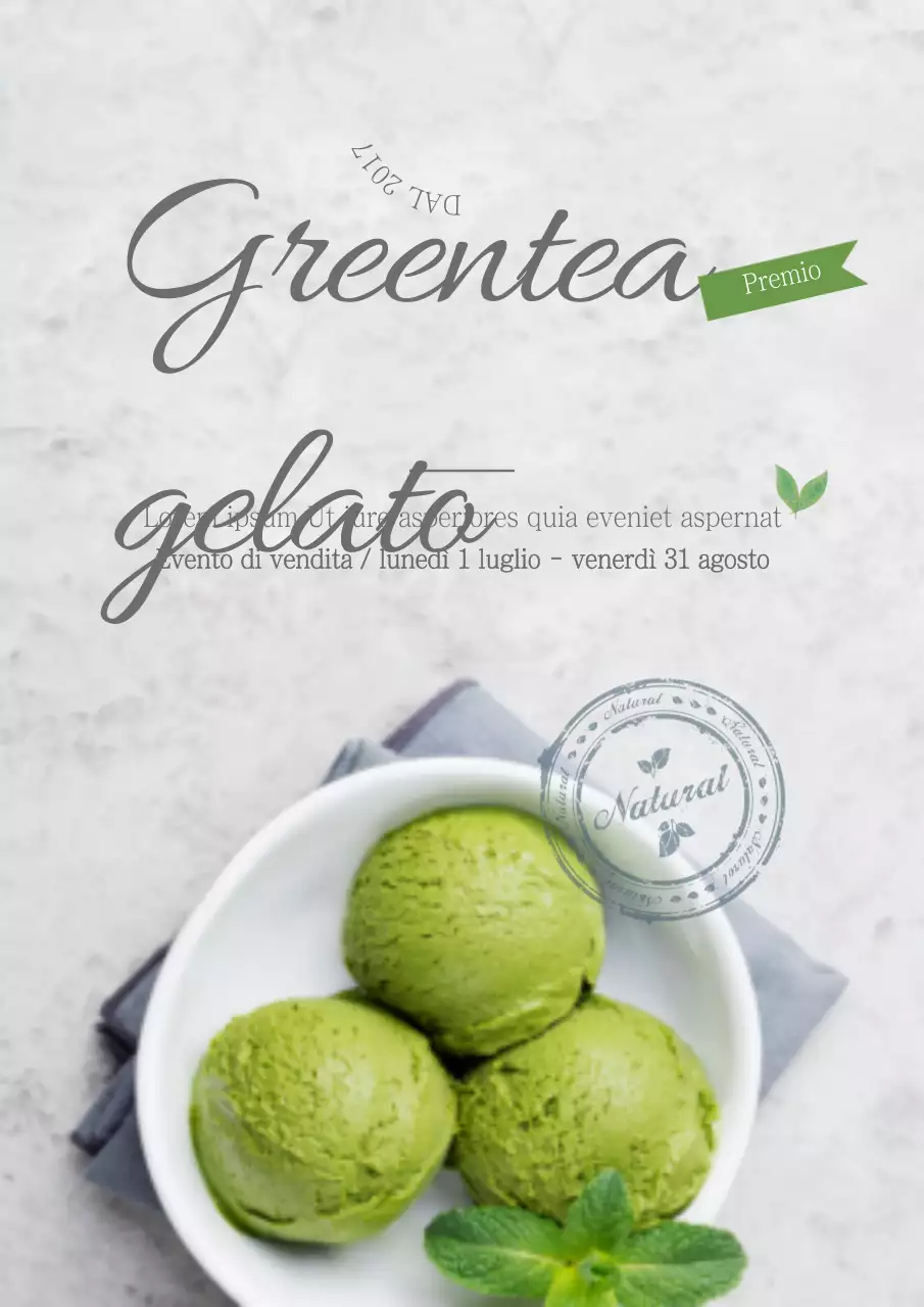 Gelato al tè verde