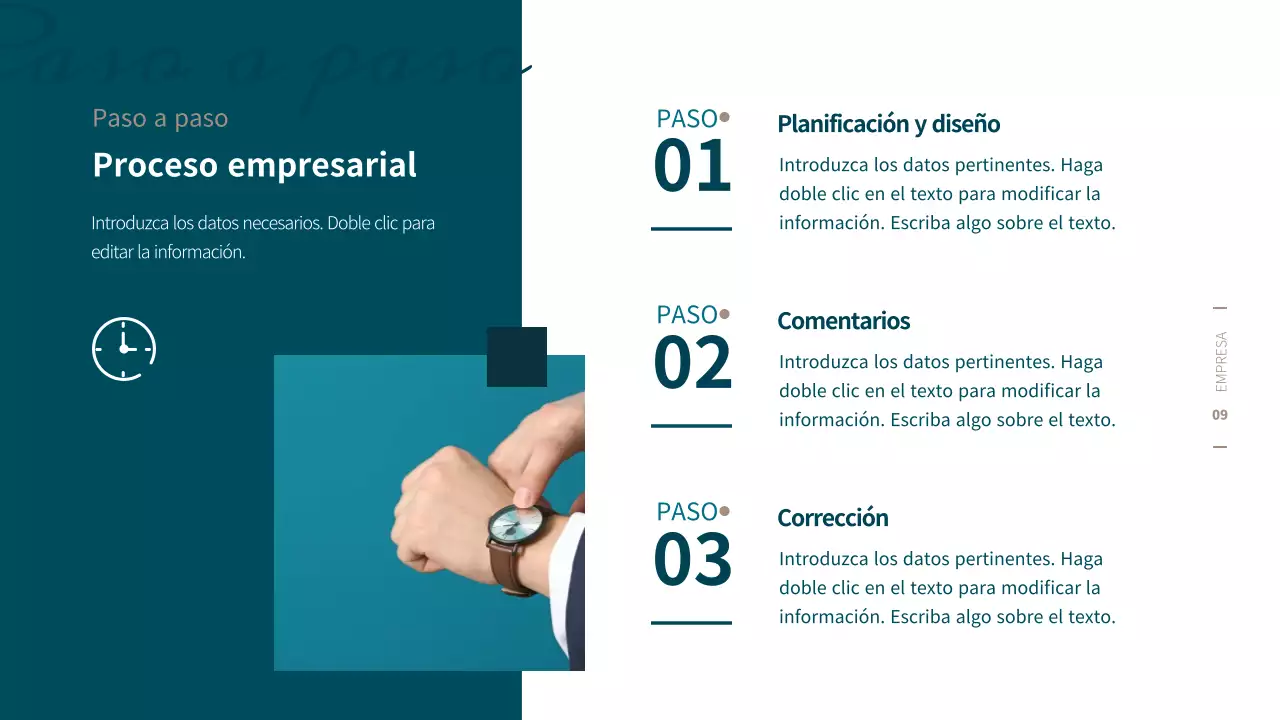 Propuesta de negocio sencilla en turquesa y marrón