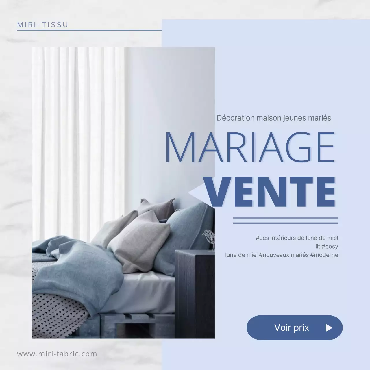 Vente de lune de miel bleu clair (carré des médias sociaux)