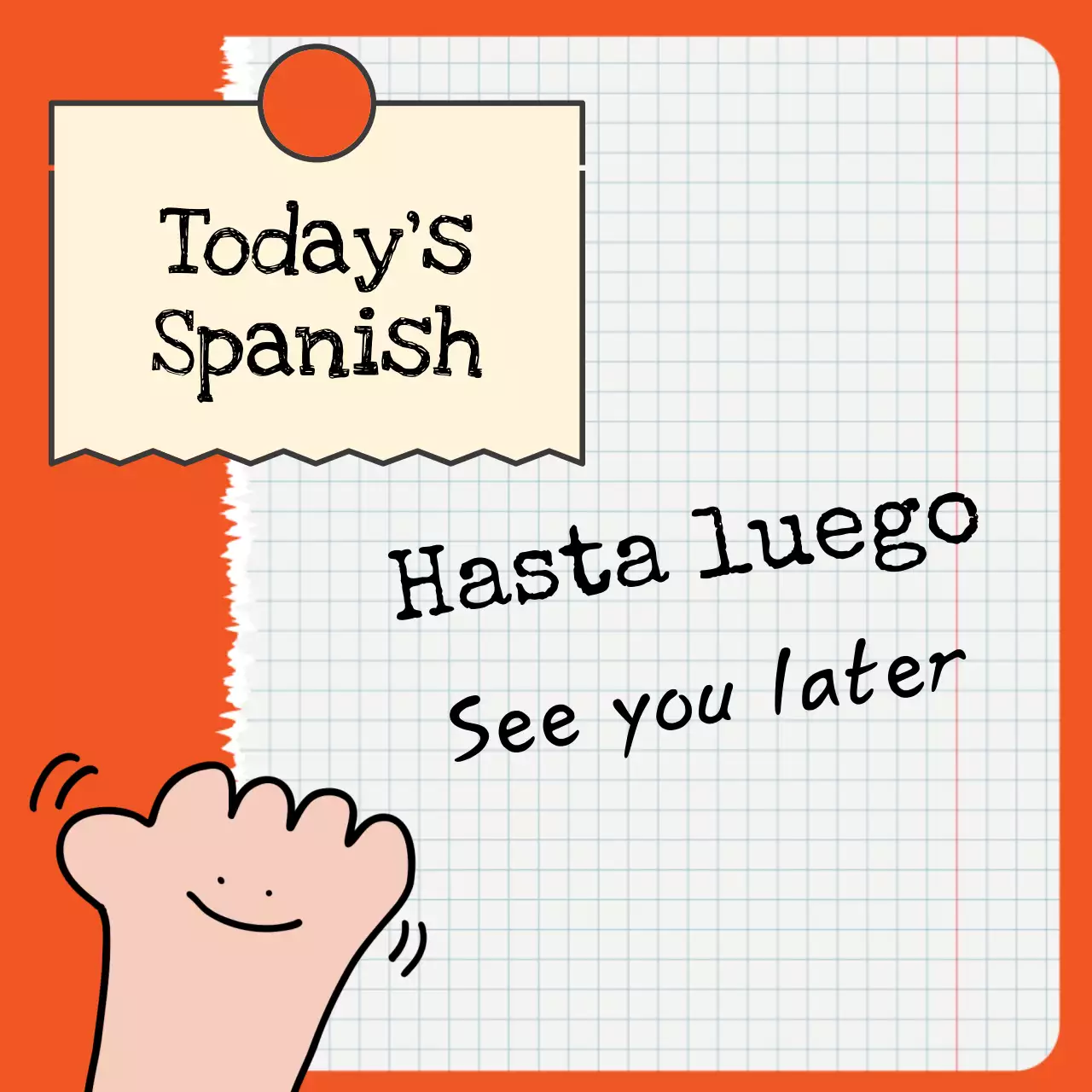 Orange Simple Language Guide Social Media Post