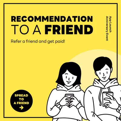 Yellow Simple Recommendation Promotion Social Media Post