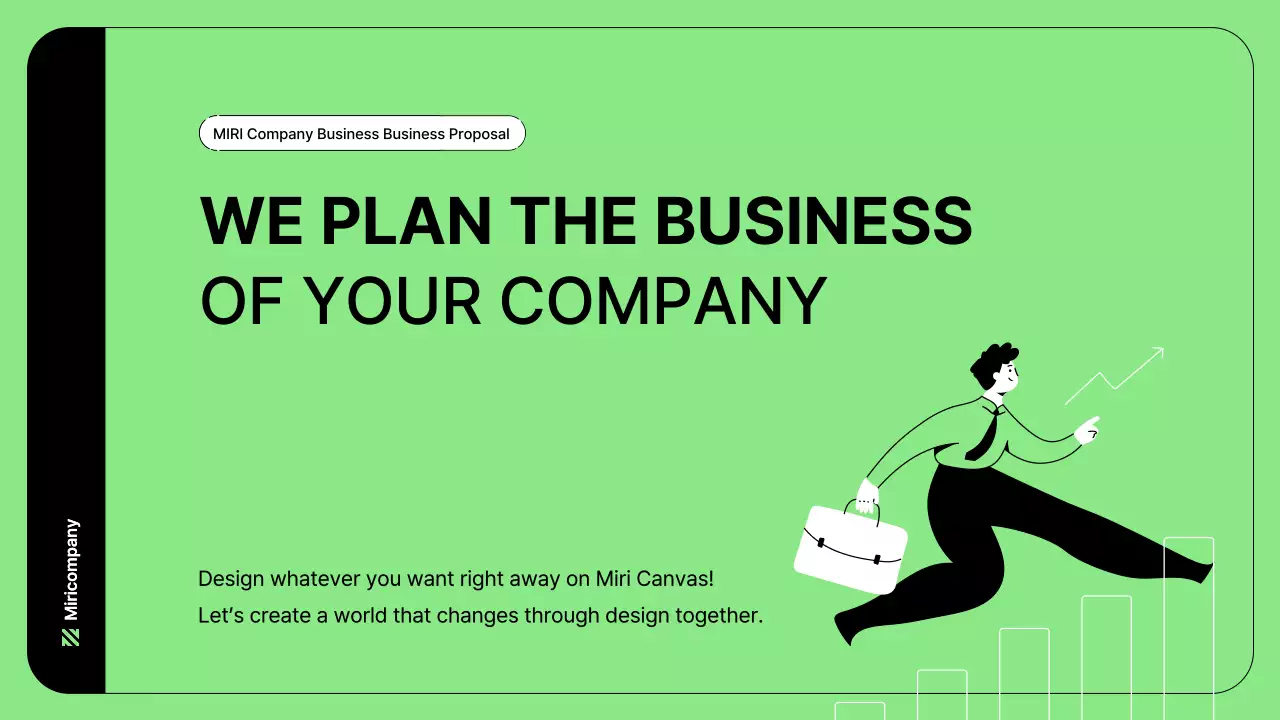 Business illustration with simple lines and green color