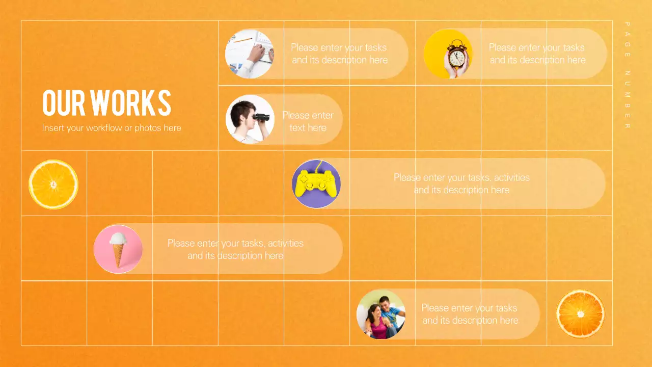 Orange Modern Workflow Planner Infographic