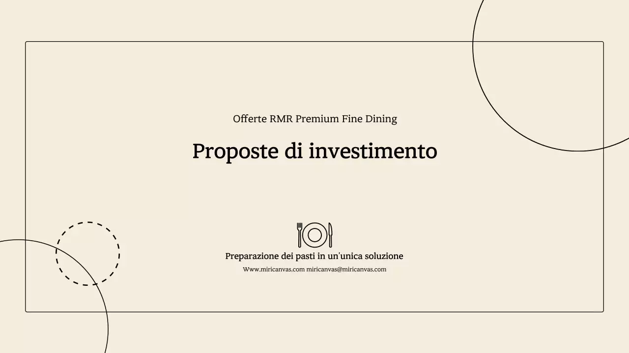 Un semplice ponte di lancio RMR per una cena raffinata, nei toni del beige.