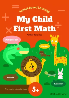 Orange Playful Math Guide Book Cover