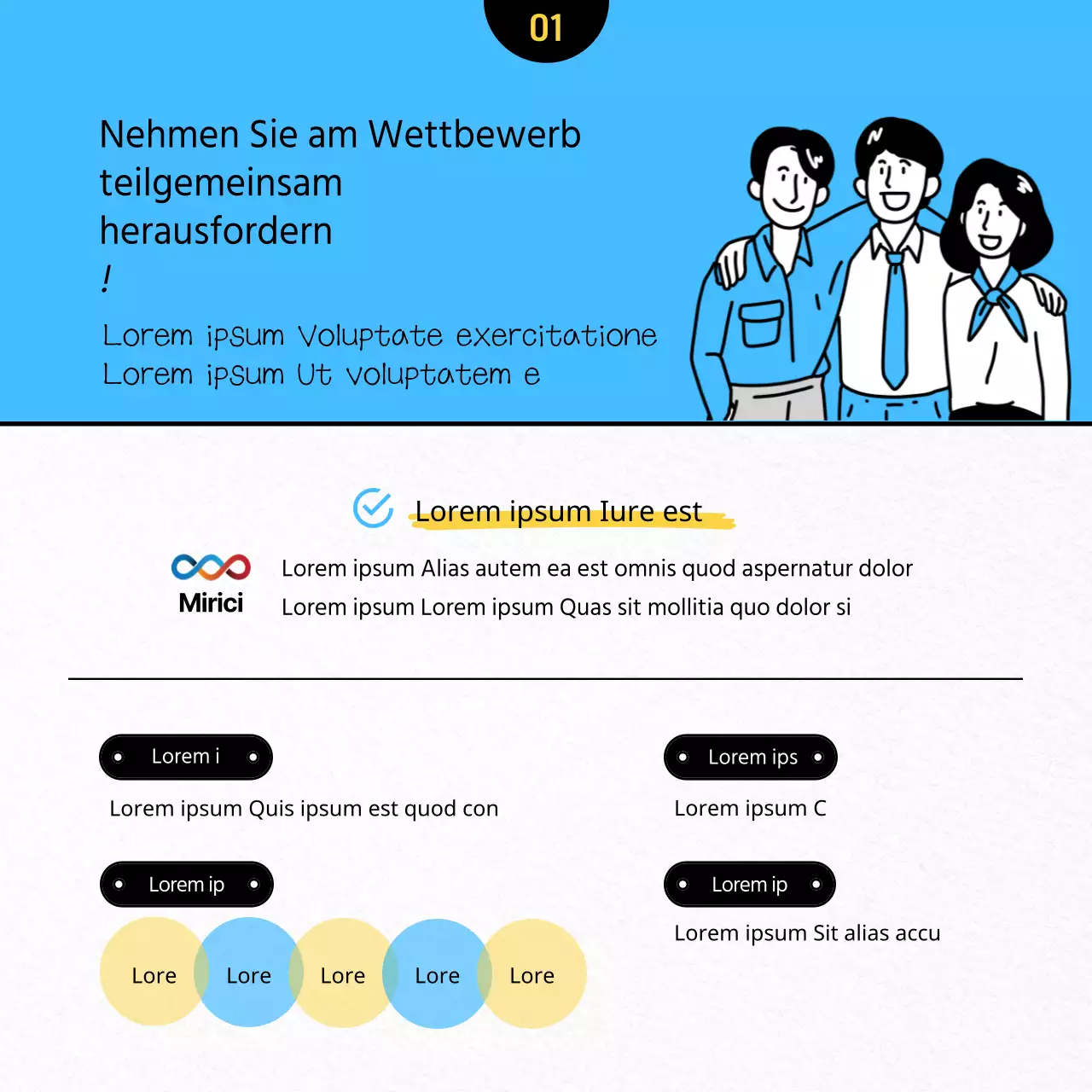 Suche nach Teammitgliedern für einen hellblauen, sauberen Illustrationskonzept-Wettbewerb