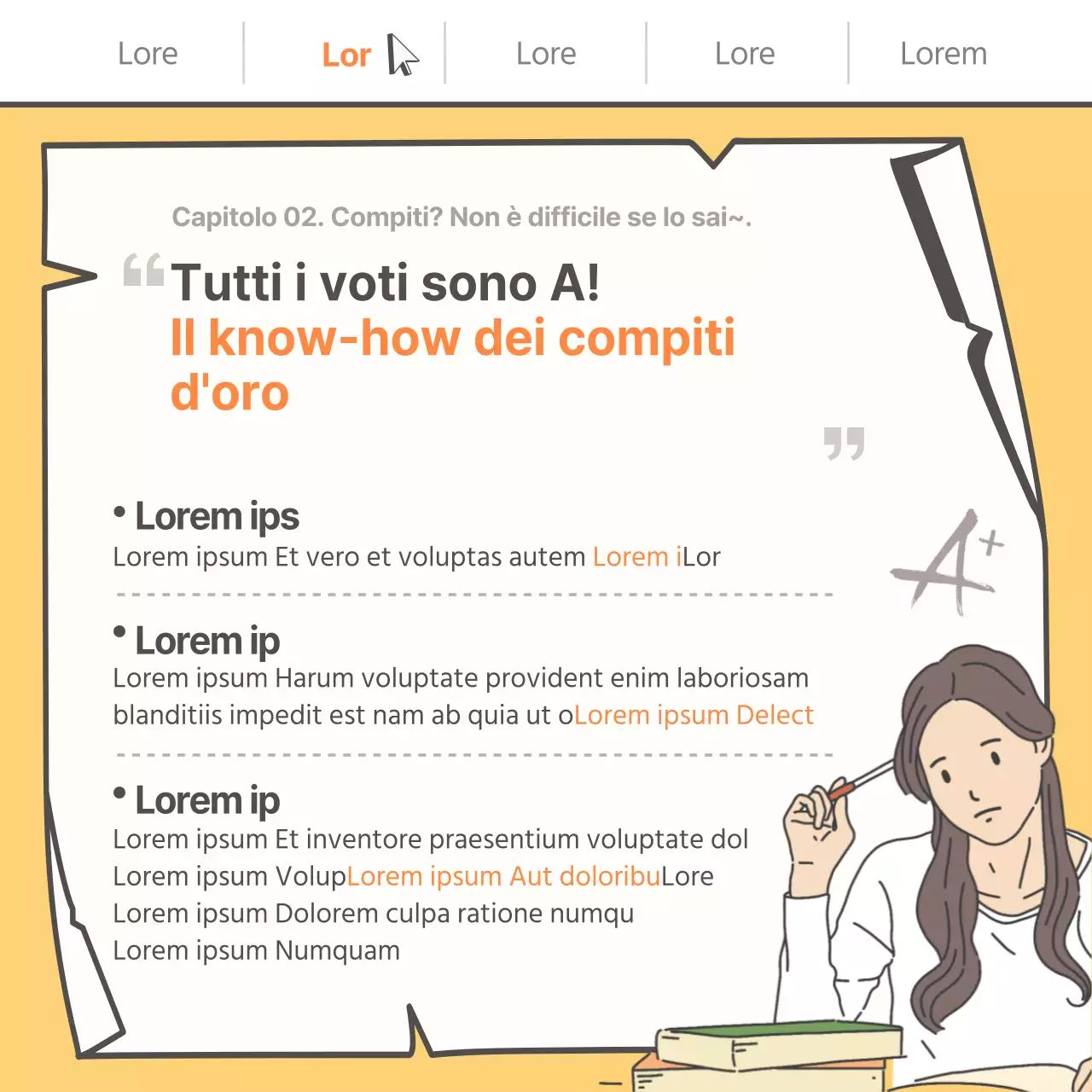 Cartolina gialla per i consigli scolasticiNews design