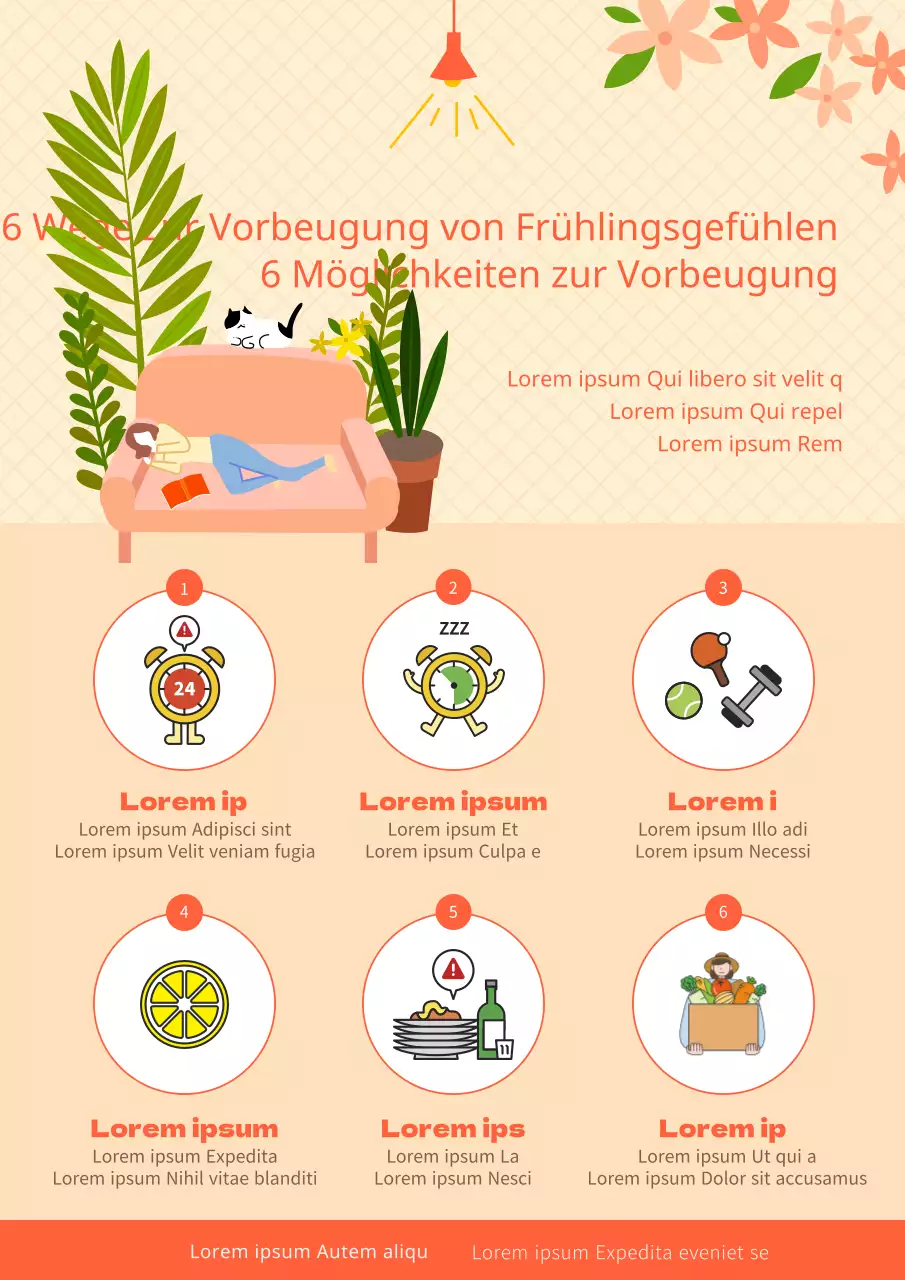 Vorbeugung gegen Frühlingsgefühle - Poster in Orange