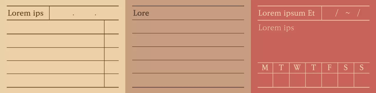 Diseño limpio de bloc de notas en colores cálidos