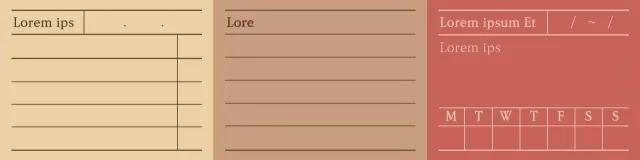 Diseño limpio de bloc de notas en colores cálidos