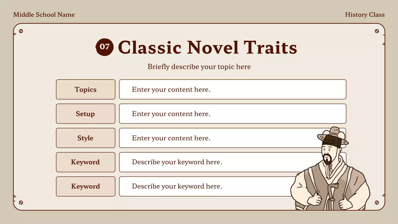 Beige Traditional History Class Presentation