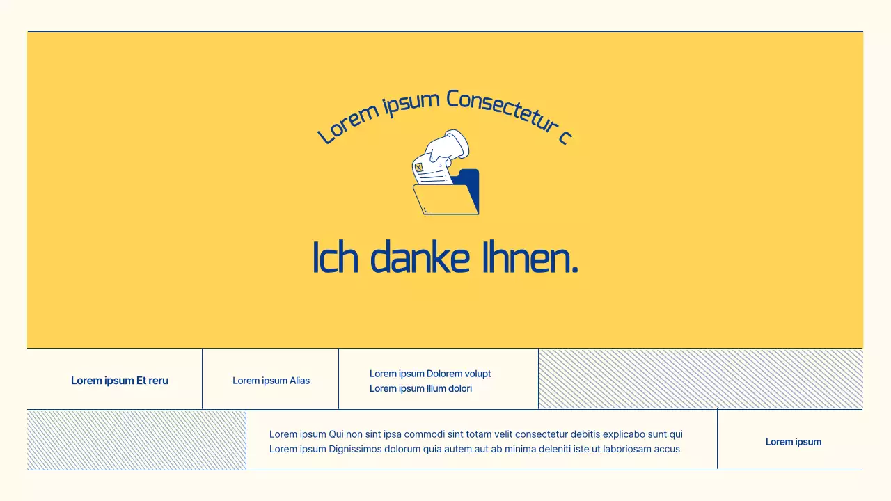 Bericht über die Aussichten im Einzelhandel mit blauen und gelben Abbildungen