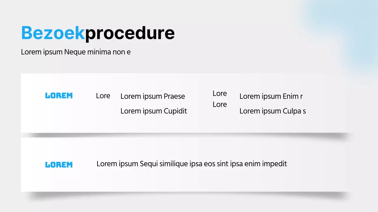 Een gids voor het ziekenhuisleven met blauwe kleuren, strakke lijnen en schaduwen