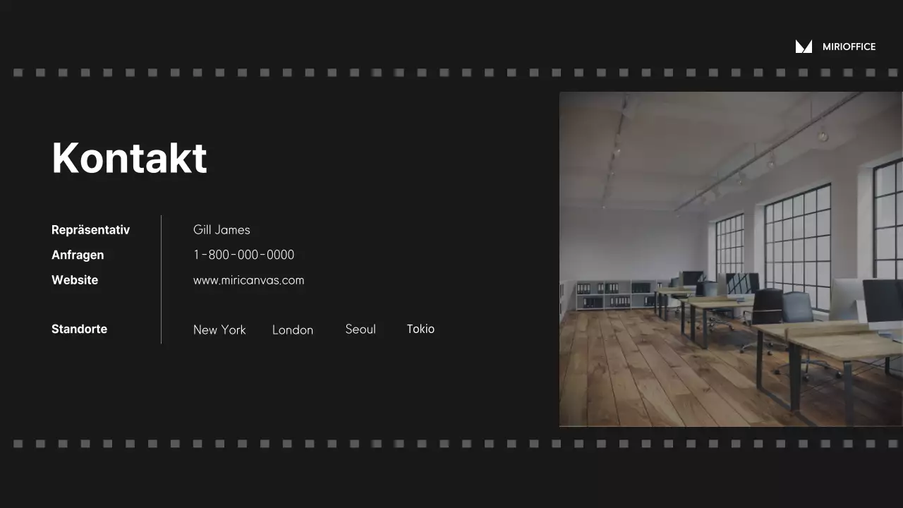Monotones einfaches Filmkonzept für ein Gemeinschaftsbüro