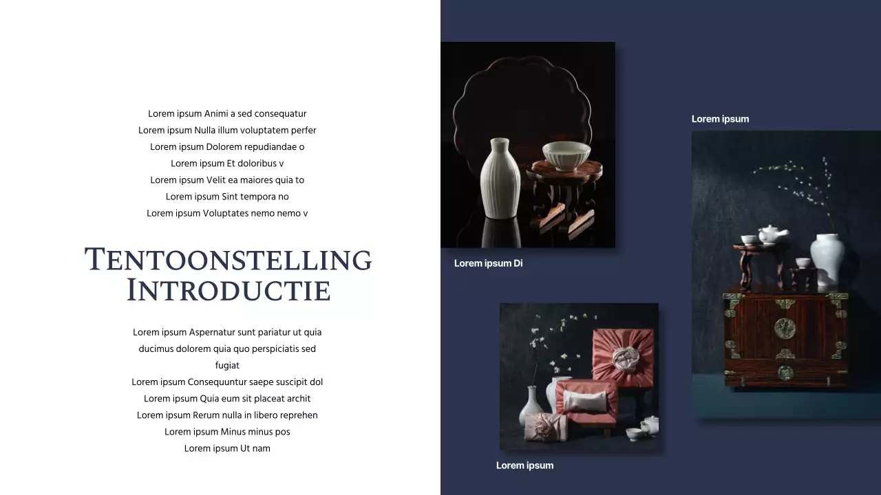 Een gids voor het tentoonstellen van keramiek in indigo en beige