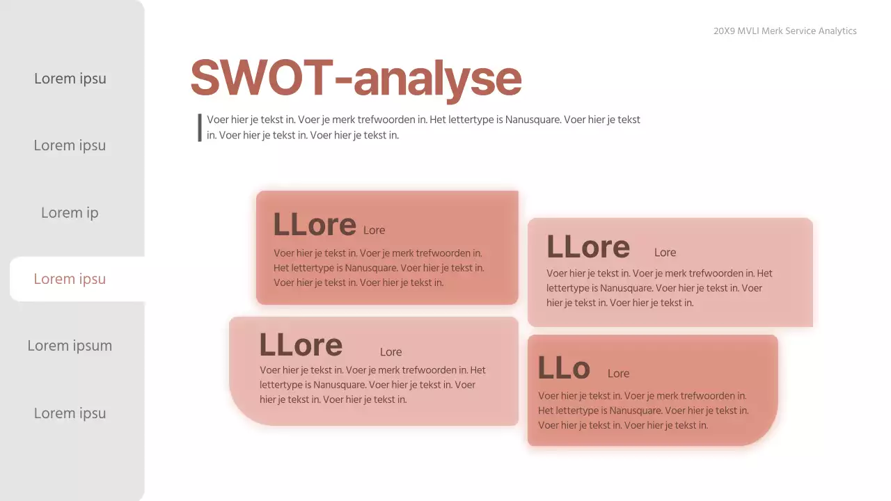 Verloop roze-beige schoon adviesrapport