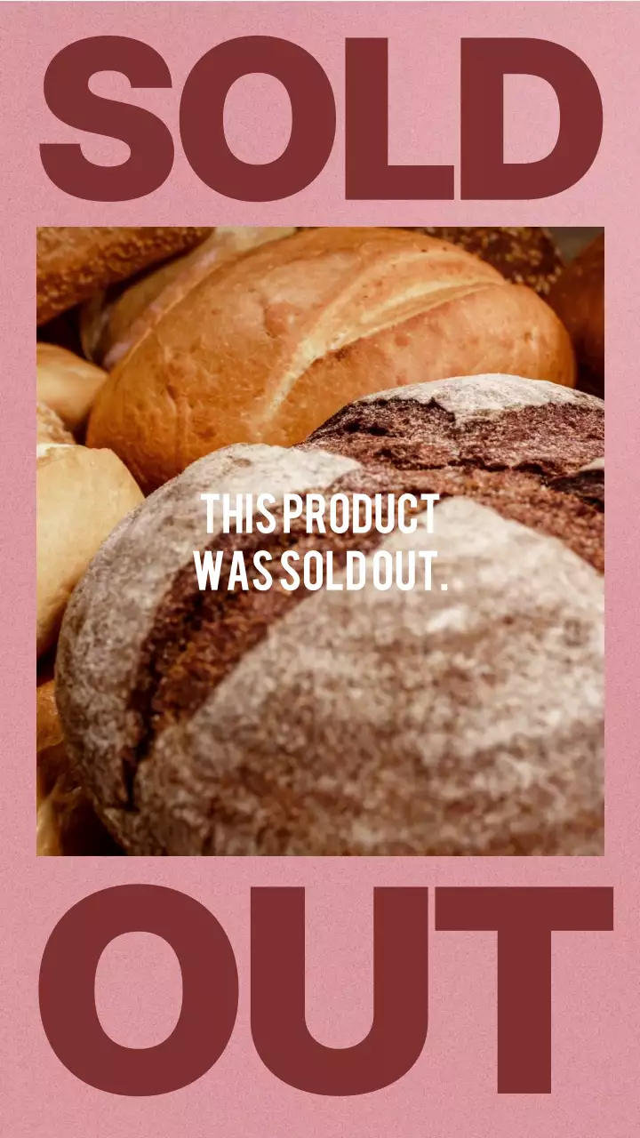 핑크색의 미니멀한 솔드아웃 게시글