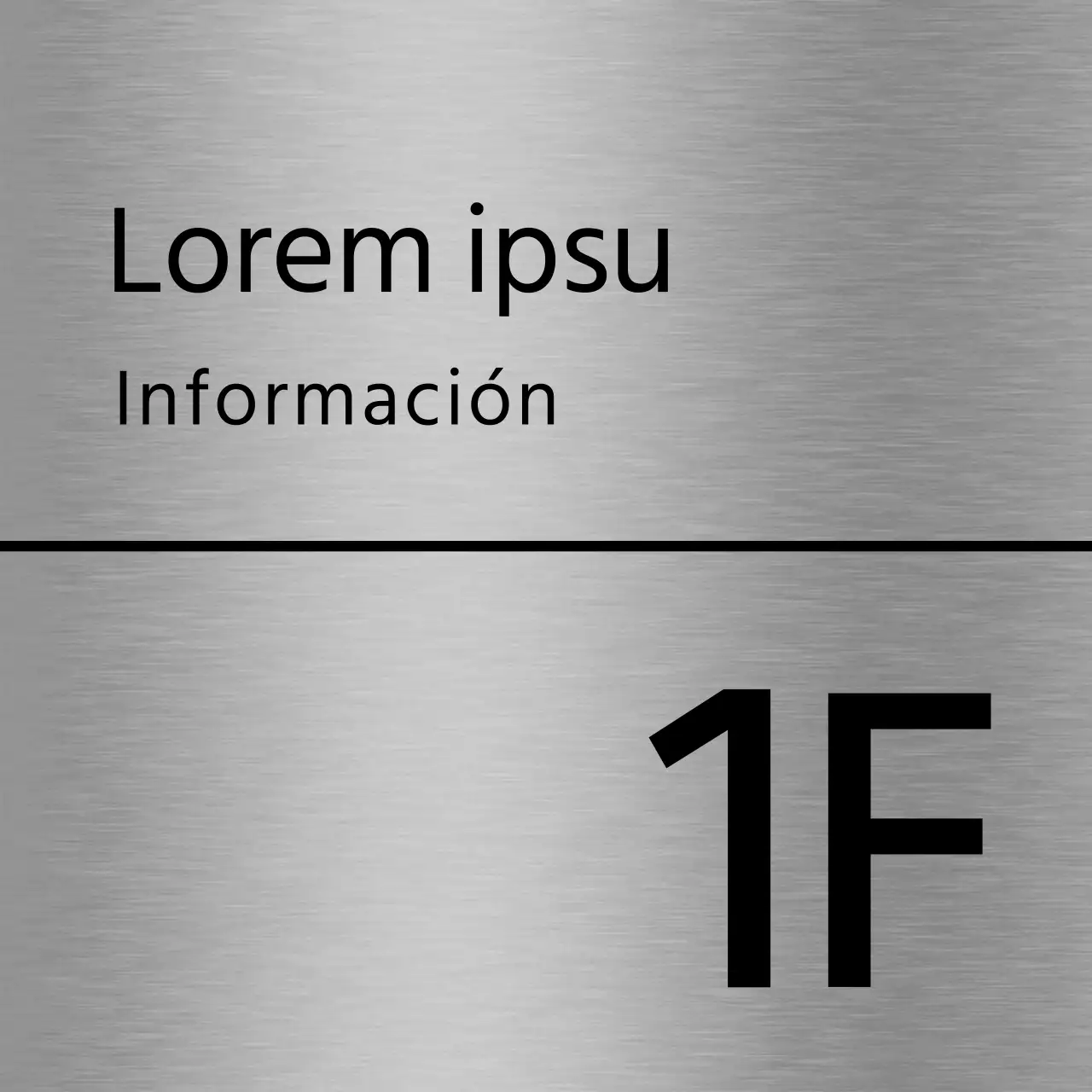 Señalización sencilla con texto y líneas negras para el nombre de la escuela.