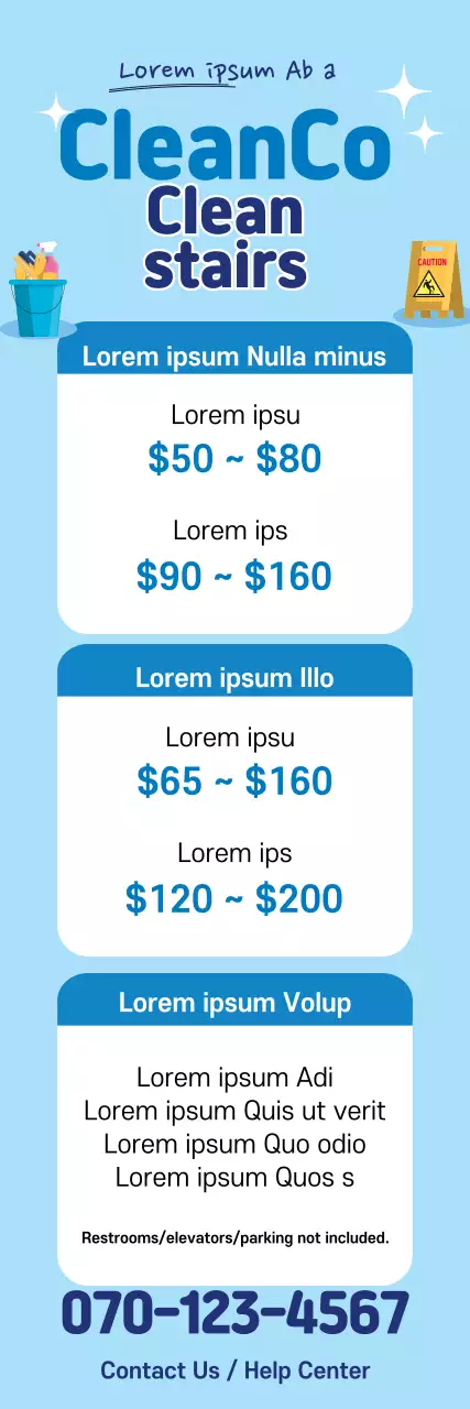 Banner de promoção de limpeza Blue Clean