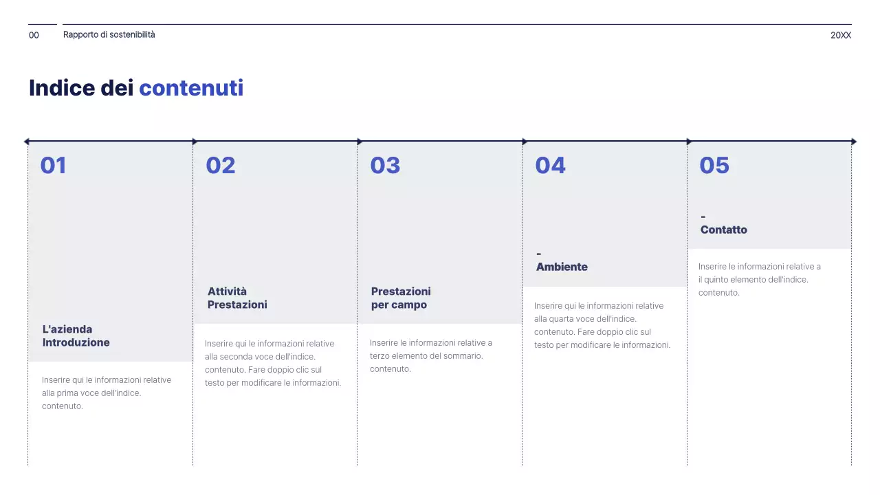 Concetto semplice in blu navy e bianco relazione di gestione aziendale