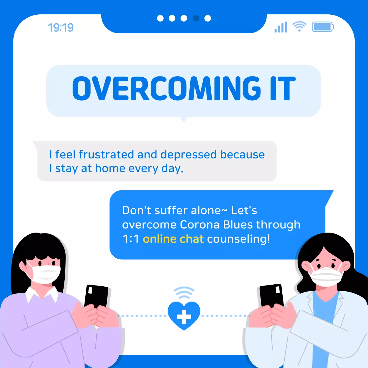 Corona Blue with blue chat theme