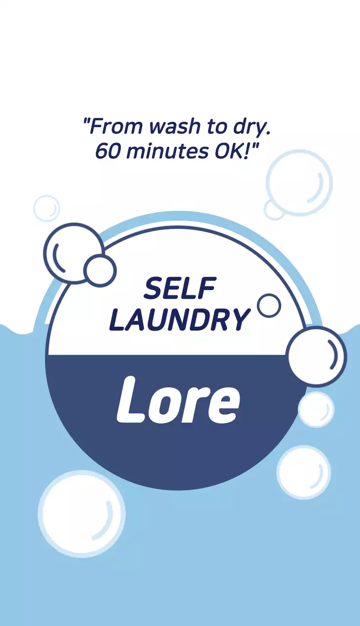 Blue Clean Laundry Promotion Business Card