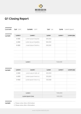 Grey Professional Finance Report