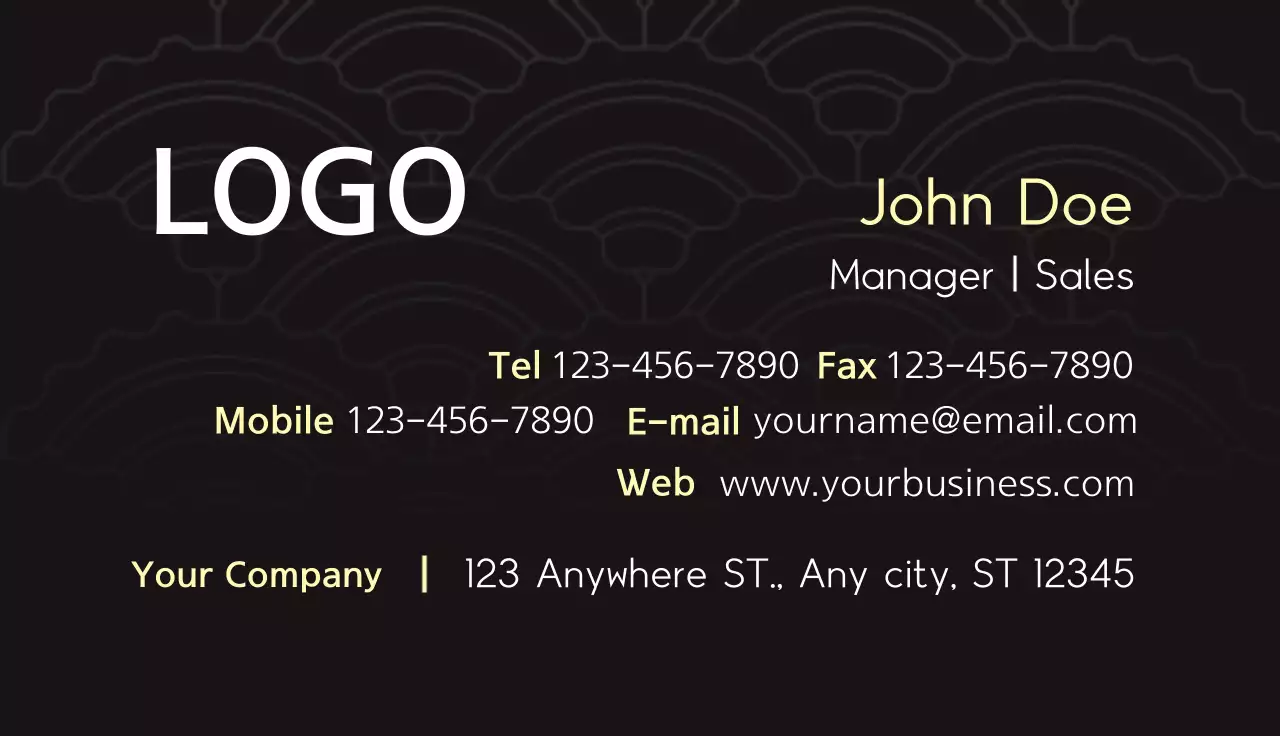 Corporate business cards
