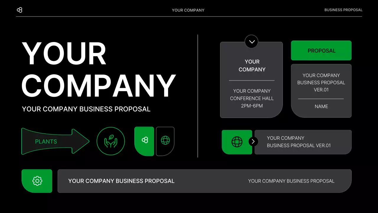 Black Modern Business Proposal Document Presentation