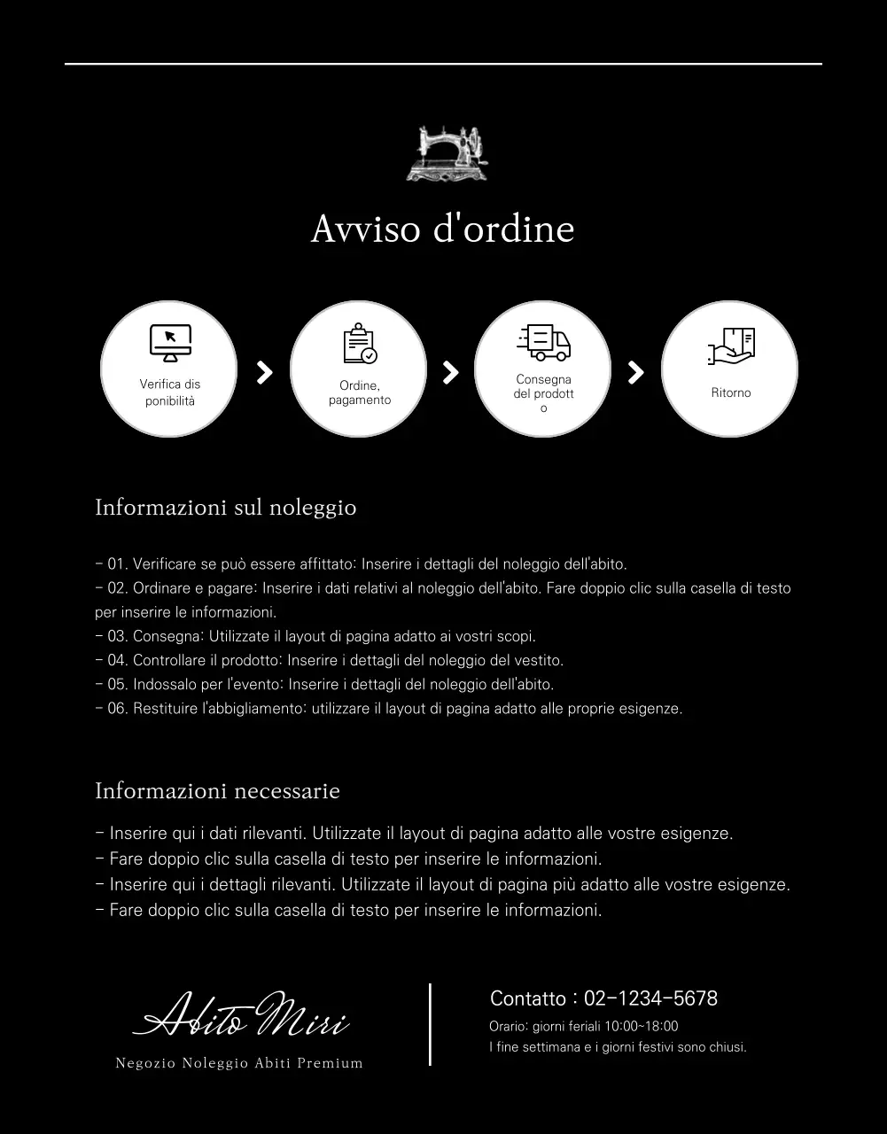 Pagina di dettaglio del negozio specializzato in abiti da uomo e noleggio abiti di Greytone