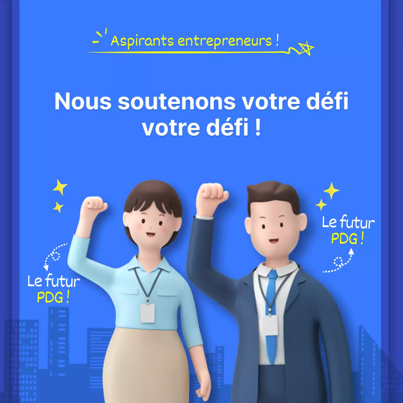 Carte de visite de startup en 3D, bleu et bleu marineNews