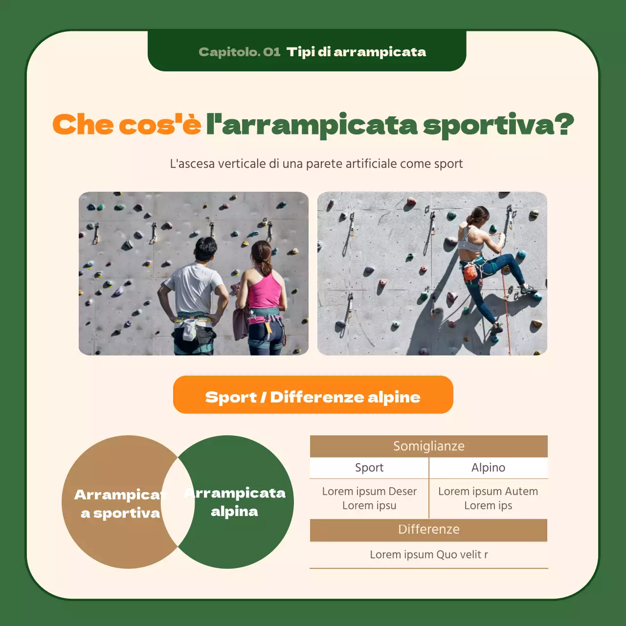 Il miglior hobby dell'arrampicata del 21° secolo, incorniciato in un rilassante sfondo verde scuro