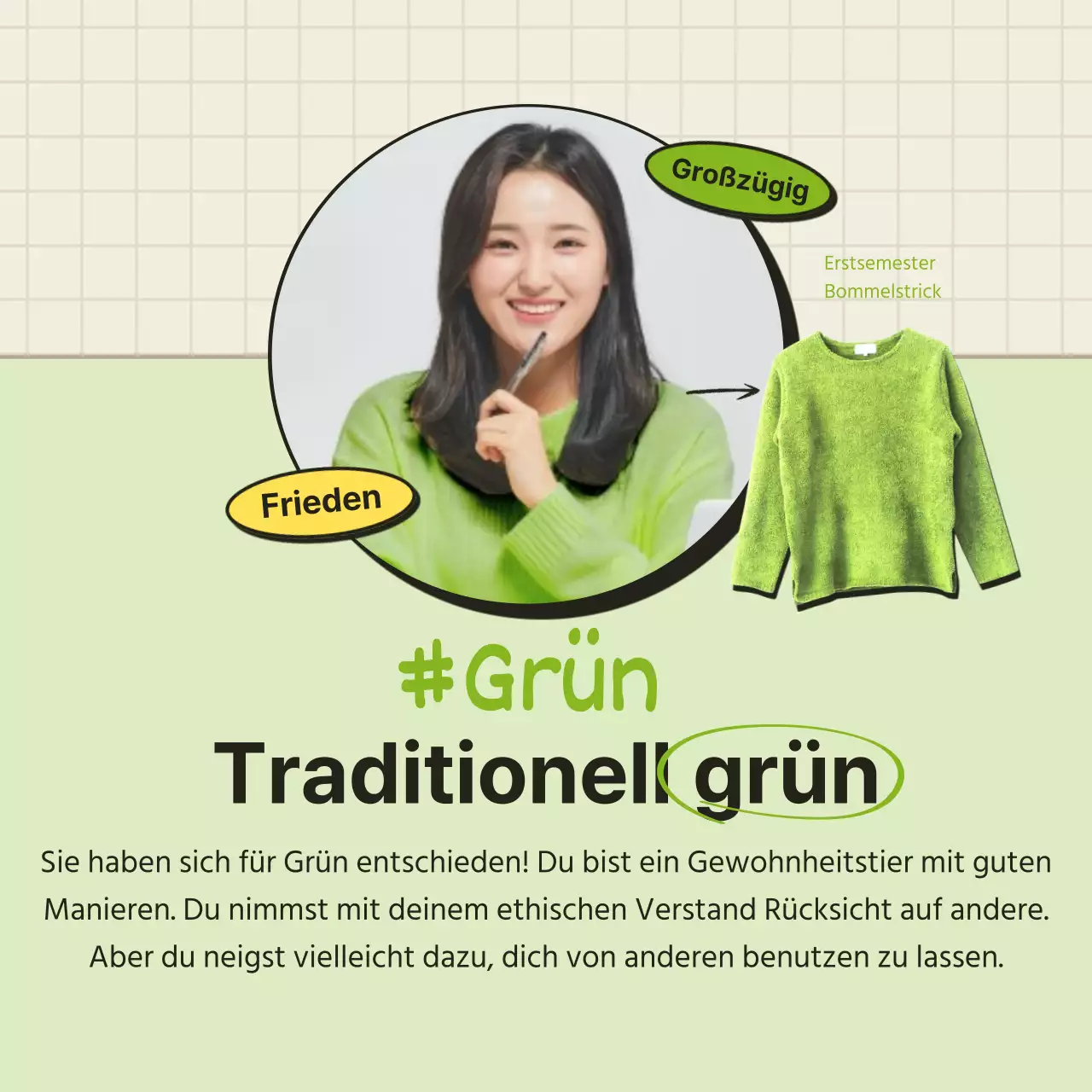 Der psychologische Test von orangefarbenen und beigen T-Shirts